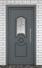 Schüco Kunststoff-Haustür "Safir 72" Sandstrahlmotiv, Maßanfertigung, Neu!