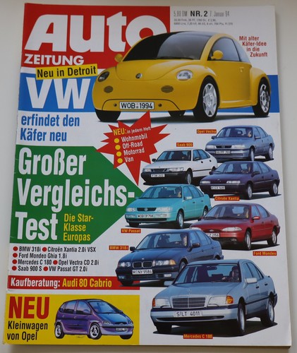 Auto zeitung 1994 audi 80 - auto, 2/1994