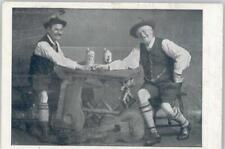 12030129 - Trachten - Bierkrug - Fingerln am Tisch  Zither 1918