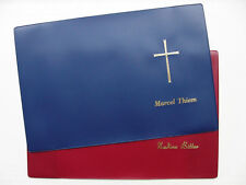 ♥ Gotteslob-Gesangbuchhülle mit Namensprägung: katholisches Gebetbuch/KOMMUNION