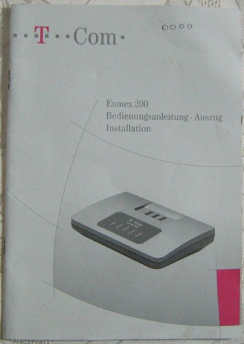 Eumex 200 bedienungsanleitung - eumex,