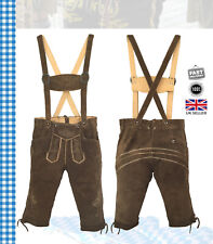 Bayrische Lederhose Trachten Bundhose hochwertiges Wildleder UK 38" / EU 54 [3019]