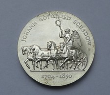 10 Mark DDR, 1989, Johann Gottfried Schadow, Silber, St,Original