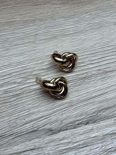 Goldene Knoten Ohrringe – elegante Ohrstecker – Damen Schmuck