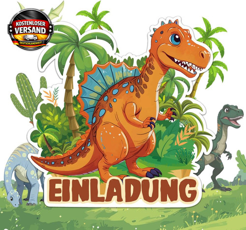 Dino einladungskarten - dino,