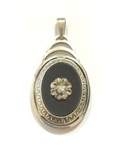 Alter Silberanhänger Onyx