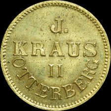 BIERMARKE: Gut für 1 Glas Bier. J. KRAUS II OTTERBERG bei KAISERSLAUTERN / PFALZ