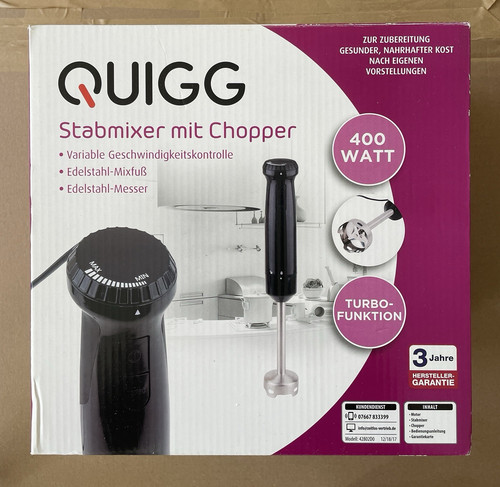 Quigg stabmixer set 400w mit - quigg,