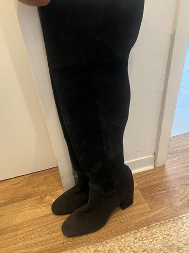 Zara echtleder overknee - zara,