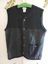 Trachtenweste schwarz grau Gr