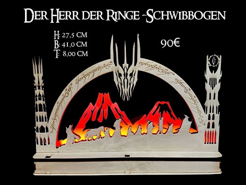 Herr der ringe schwibbogen - ringe,