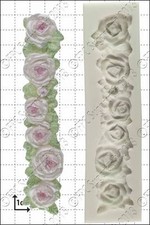 Silikonform Rose Bordüre Essen Verwendung FPC Sugarcraft