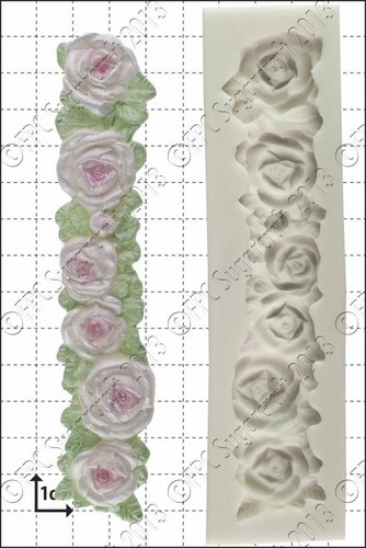 Silikonform rose bordüre - silikonform,