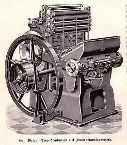 Viktoria tiegeldruckpresse mit - viktoria-tiegeldruckpresse,