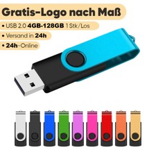 USB-Stick USB2.0 8GB 16GB 32GB 64GB 128GB Kostenloses Logo Speicherstick drehbar