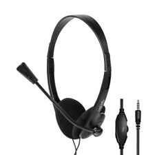 Headset Kopfhörer 3,5mm Klinken Anschluss Bügelmikrofon PC Computer Notebook