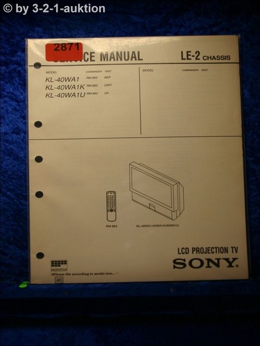 Sony service manual 40wa1 - sony,