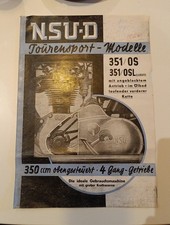 Original Prospekt NSU Tourensport Modelle 351 OS OSL Luxus