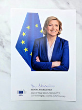 Original Autogramm von Henna Virkkunen - EU-Kommissarin & ehem. finnische Minis.