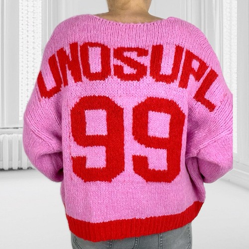 Oversize strickjacke pink - strickjacke, rot