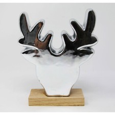 Elchkopf in silber stehend auf