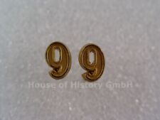 61443: Paar Auflagen, goldene Metallzahlen, Offizier, "9" / "6", Schulterklappen