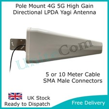 4G 5G High Gain Directional LPDA Yagi Antenne Antenne Three 02 Vodafone EE 5M 10M