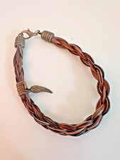 Armband aus  div. Rosshaar  - Beschläge bronze - 19 cm - Handarbeit - Unikat