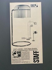 Staff Schwarz Leuchten Lemgo Duo Stativ Strahler 1972 Vintage Ad Werbung Reklame