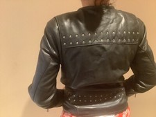 Lederanzug Lederjacke Lederhose Harley Davidson Nieten Damen Größe S
