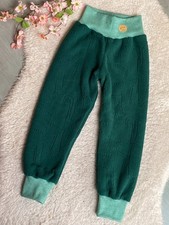 ♥ Warme Pumphose Mitwachshose (Fleece) ♥ Gr. 104-110 NEU Handmade *Dino*