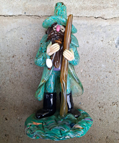 Bohemia glass figur mann aus - glass,