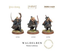 ZINN - 3 Wächter der Waldelben - GW - Elben - unbemalt - nicht entfärbt