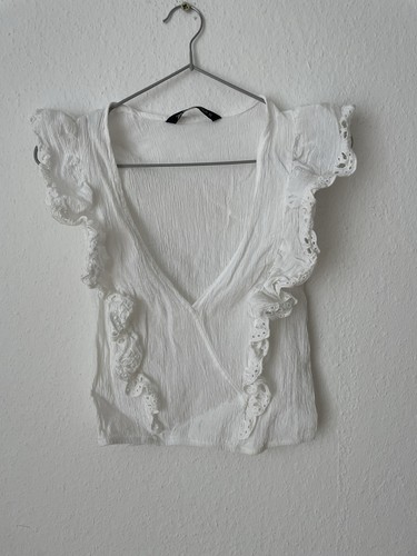 Zara volant top - top, weiß