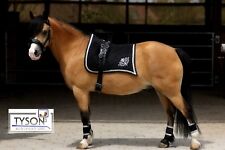 Antik SET Schabracke +  4 X Show Bandagen Schwarz Samt Minishetty Pony Tysons 