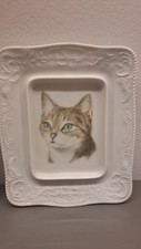 Rosenthal Germany Wandteller Vintage Katze Porzellan Bild Katzenbild