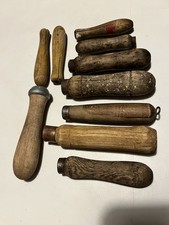 Restposten 10 alte / Vintage Griffe, Holz Ersatzfeile / Raspelgriffe