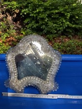 Murano Tischspiegel, Venezianisch Blütendekor Vintage