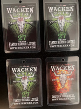 Wacken 2016 o 2017 Ticket eingeschweißt Sammler-Karte Festival Konzert Metal