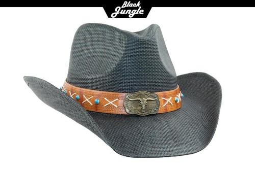 Black jungle cosmus sommerhut - black,