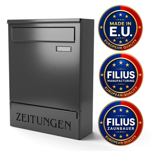 Zaunbriefkasten fd1z ral 7016 - zaunbriefkasten,