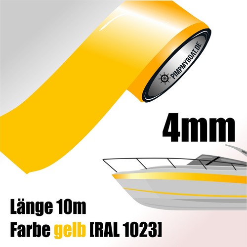 Zierstreifen 10m gelb 4mm - zierstreifen, auto