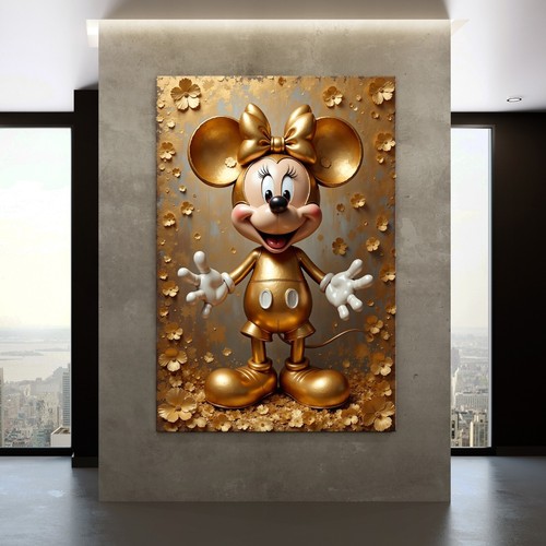 Wandbild goldene minnie - wandbild,,