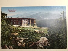 Petrova bouda  alte Peterbaude Riesengebirge/Schlesien CZ, rareFarb FotoAK ~1924