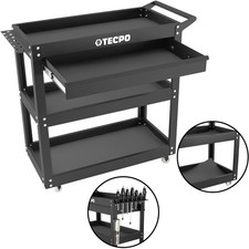 3 ETAGEN WERKZEUGWAGEN ROLLWAGEN mit vormontierter SCHUBLADE 300kg MONTAGE-WAGEN