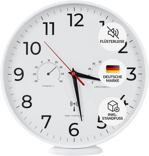 Funkwanduhr weiß zum - funkwanduhr,