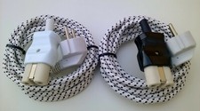 GERÄTESTECKER  KABEl 2m + 3m alte Waffeleisen Bügeleisen HEISSGERÄTE STECKER alt