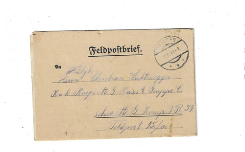 57755 feldpost brief 1wk - brief,