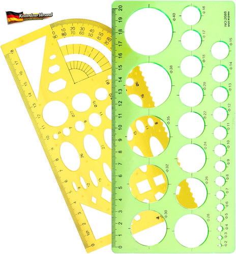 Kreisschablone kunststoff set - kunststoff,