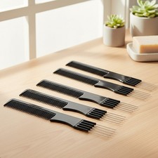 6 Stück Toupierkamm, Schwarz